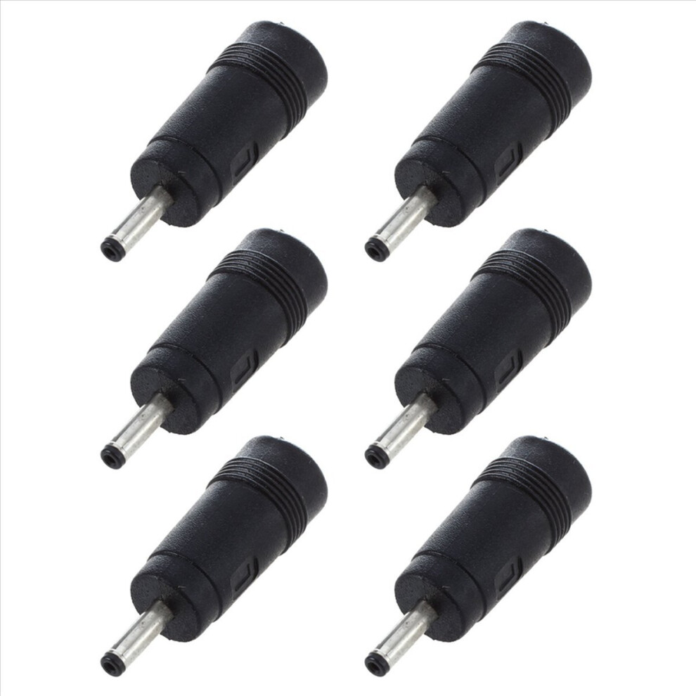 6Pcs 3.0Mmx1.1mm Male Plug To 5.5Mmx2.1mm Female Jack Dc Power Connector 4853066913472