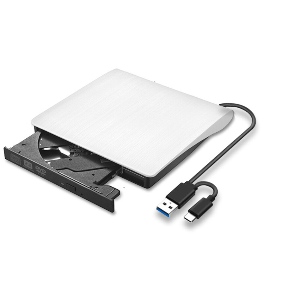 Usb 3.0 External Dvd Cd-Rom Rw Drive Enclosure 5Gbps High-Speed 12.7Mm Optical Drive Case For Laptop Desktop White 4853066903503
