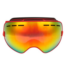 Occhiali da snowboard con protezione UV e funzione antiappannamento, lente a doppio strato intercambiabile, design senza montatura, lente sferica