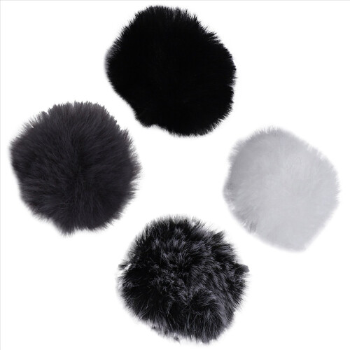 8 Protetores de Vento Peludos para Microfone de Lapela com Conector de 5mm 1