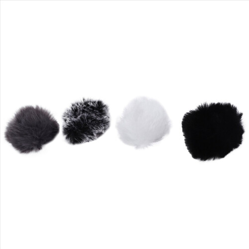 8 Protetores de Vento Peludos para Microfone de Lapela com Conector de 5mm 2