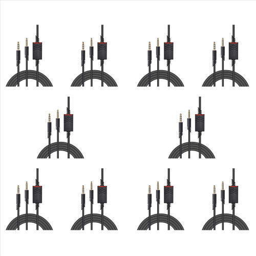 10X Replacement Headset Cable, 2.0M Inline Mute Cable Cord for Gaming Headsets Controller Headphone