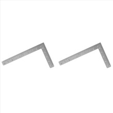 2x mini štvorcové pravítko z nehrdzavejúcej ocele 10x5cm 90 stupňov, malé sústružnícke pravítko na prácu s drevom