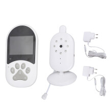Kabelloses Babyphone mit Nachtsicht und Schlafliedern, Temperatursensor, Zwei-Wege-Audio, hochauflösendem Display, sicherer Übertragung und großer