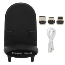 Suporte de carregamento sem fio com design vertical e tecnologia de bobina dupla, alta compatibilidade com modelos de iPhone e Samsung, carregador