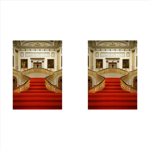 2X Φωτογραφικά Σκηνικά Κάστρου Βινυλίου 5x7ft Πολυτελή Φωτογραφικά Στηρίγματα Γάμου