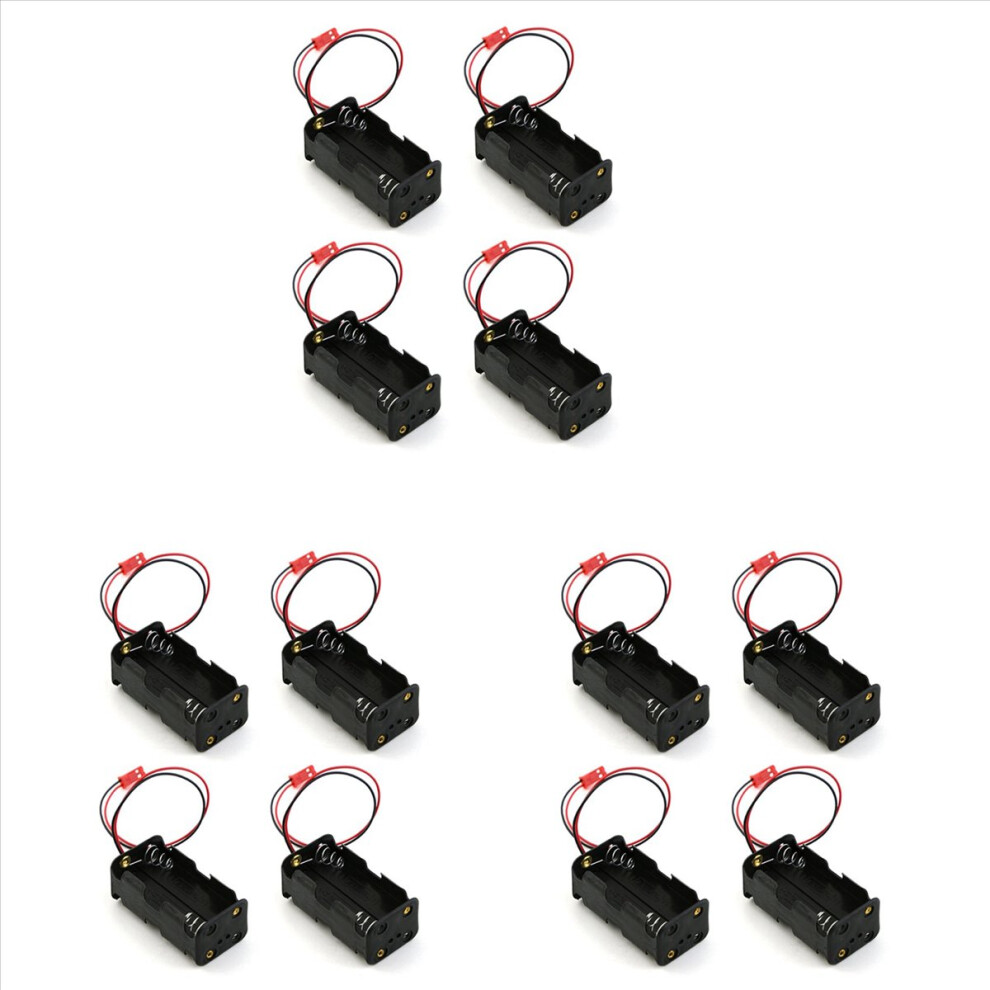 12Pack 6V 4Xaa Battery Container Case Holder Pack Box Jst Plug Receiver For Redcat 1/8 1/10 Rc Nitro Power Car Truck 4853066918590