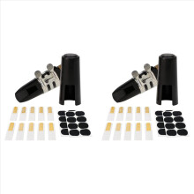 58 Pcs Clarinet Mouthpiece Kit Includes Ligature, Mouthpiece Cushions, Clarinet Reeds 2.5 and Black Plastic Cap