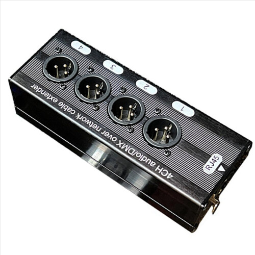 Extensor de cabo de rede XLR de 3 pinos e 4 canais com 3 peças, extensor de sinal de rede DMX512, macho. 1