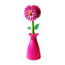 Multifunctionele afwasborstel met bloemvormig ontwerp, lange steel, pannenschrobber voor het schoonmaken van gootsteen, fornuis en pannen, duurzame