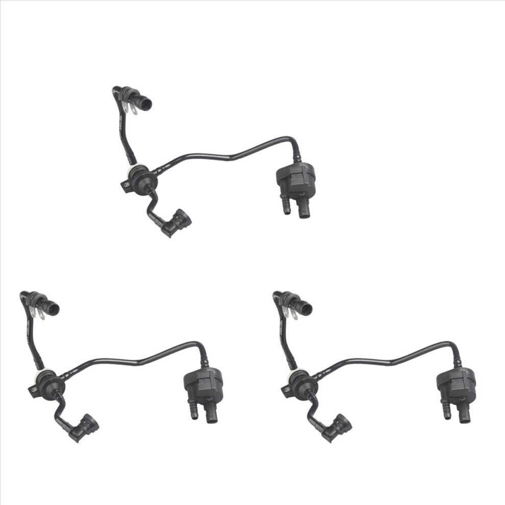 3Pc 06H906517h Auto Fuel Vapor Vacuum Purge Valve Solenoid For Golf Mk6 B6 Black 4853066918132