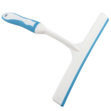 Ergonomic Handle Squeegee for Light Weight Cleaning, Durable Blade TPE Rubber Scraper for Shower Door Car Window and Home Mirror Maintenance, Multi-Fu