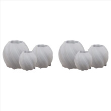 6 moldes geométricos para velas de pilar, moldes de silicona 3D para velas, moldes de silicona con ondas irregulares para velas
