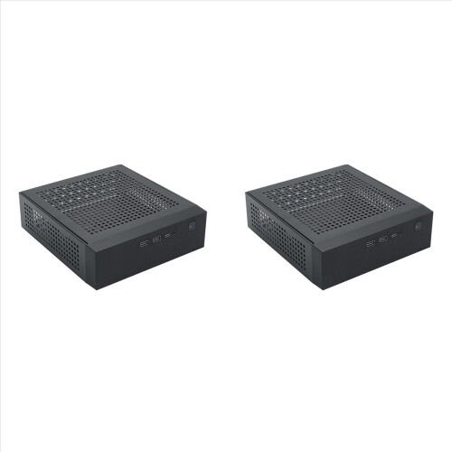2X M09 HTPC Host Mini ITX Computerbehuizing DC-voeding Industriële besturingsbehuizing Thuisdesktopcomputerbehuizing