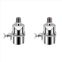 2x Wasserstandsregelventil 1/2 Zoll Edelstahl-Schwimmerkugelventil für Tank, Schwimmbad, gerade, mit Clip