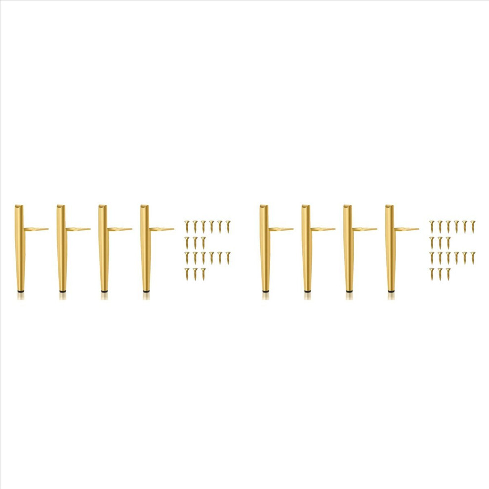 Furniture Feet Height 19.5Cm Gold Metal Table Legs Maximum Load 600 Kg Furniture Legs Sofa Foot Cabinet Feet 8Pcs Gold 4853066924225