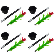 4 palitos mágicos para flores, juguetes de trucos de magia fáciles, divertidos juguetes para adultos y niños, accesorios para trucos de magia.