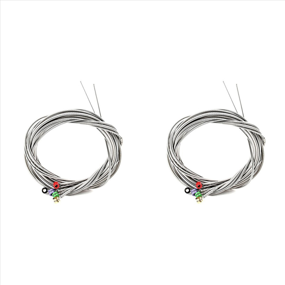 Set of 10 Pcs Stainless Steel Strings with Color Ball Ends for 5 String Electric Bass Guitar Replacement Parts-image-OPC-PNS9W99-NEW