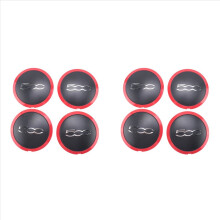 8 pezzi 133 mm Coprimozzo per coprimozzo centrale ruota Emblem Sticker 68078419AC 68078421AC 51884863 Rosso