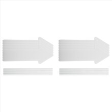 Placas de jardim em branco com estacas, pacote com 10 unidades, 43 x 15 cm, brancas, para casamentos e sinalização de jardim.