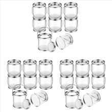Paint Bucket Clear Bucket with Metal Lids and Handle Decorative Clear Plastic Bucket Storage Clear Paint Can 24 Pack