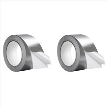 Glass Fiber Cloth Aluminum Foil Tape (5.9Mil Thick), High Temperature Insulation Adhesive Metal Duct Tape,2 Pack