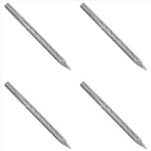 4 fraises en acier au carbure de 4,5 mm (3/16 po) pour pneus, alésoirs, fraises en carbure, limes rotatives, alésoirs, coupe-fils pour pneus