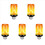 5X LED Flame Effect Light Bulb E27,Decorative Flickering Realistic Fire Lights Bulb,Festival Decoration Lamp,Black-B 1