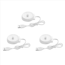 3X USB Travel Charger Dock 3757 Electric Toothbrush Charging Cradle for P2000P4000P6000P7000D10D12D16D20D34