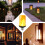 5X LED Flame Effect Light Bulb E27,Decorative Flickering Realistic Fire Lights Bulb,Festival Decoration Lamp,Black-B 6