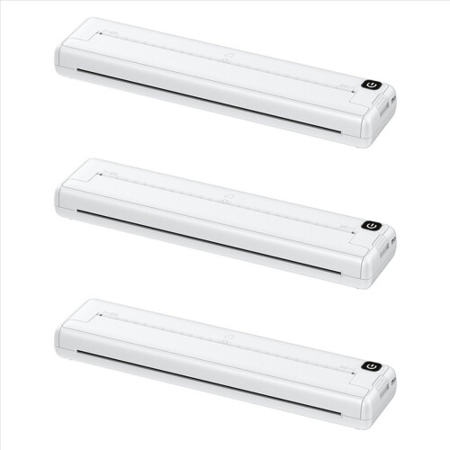 3x draagbare printers Draadloze A4 thermische printer Inktloze zakfotodocumentprinter Bluetooth-reisprinter voor thuis