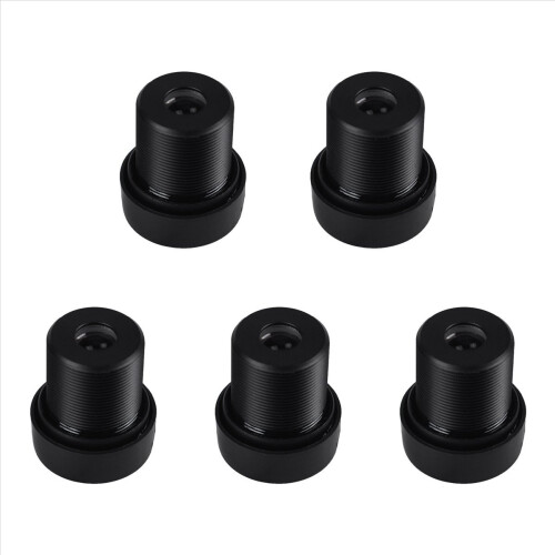 Lot de 5 lentilles infrarouges grand angle 92 de 3,6 mm pour caméra de vidéosurveillance (compatible avec les capteurs CCD 1/3 pouce).