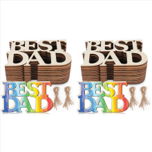 80 manualidades de madera sin terminar para papá, etiquetas de regalo con cuerda para el Día del Padre y decoraciones para su fiesta de cumpleaños.