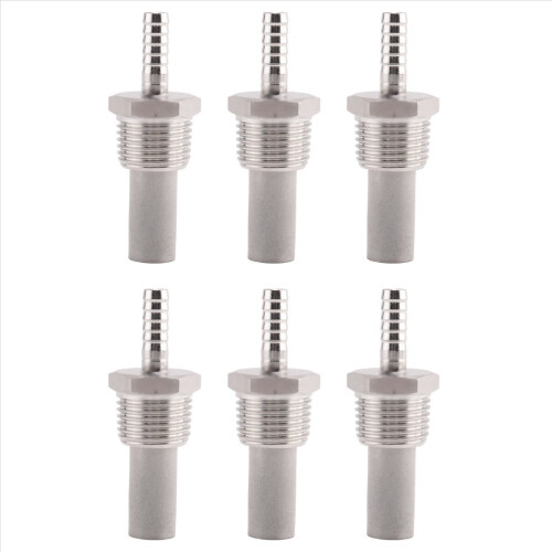 6X Home Brewing Inline Oxygenation Diffusion Stone Aeration Stone 1/2 Npt Carbonation Stone
