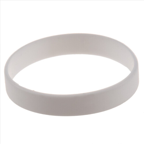 6 Pulseiras Elásticas de Silicone da Moda, Pulseira Bracelete Brancas 1