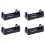 4X Plastic Shell 3V CR123A Button Cell Battery Sockets Holder Case Black 1