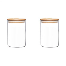 2x Glas-Vorratsdosen mit Deckel, große Glas-Vorratsgläser für Kaffee, Tee und Zucker (27 fl oz)