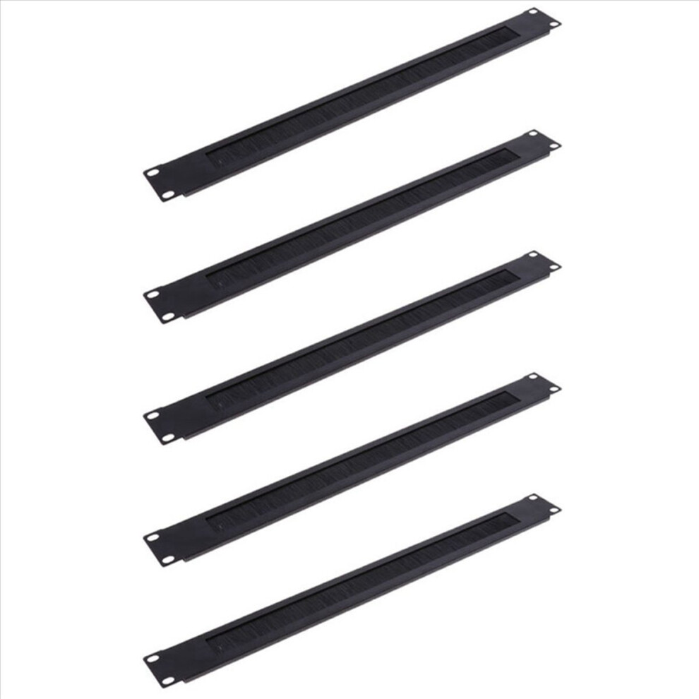 5Pcs 1U 19Inch Rack Mount Blanking Plate Rack Mounting Blank Network Brush Panel Server Cabinet Cable Management 4853066927707