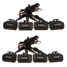 8 luces LED para parrilla delantera de coche, lámpara de parrilla exterior, accesorios ahumados para coche
