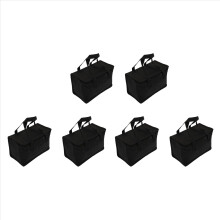 Bolsas de supermercado térmicas (paquete de 6): bolsa de compras plegable, resistente y con cremallera para uso en climas cálidos, viajes y picnics.