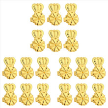 9-Pairs Earring Backs,Earring Backs Lifter for Heavy Earrings, Adjustable Secure Earring Backs(Gold)