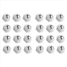 Rodízios Mini para Eletrodomésticos Pequenos, Rodízios Autoadesivos, Rodas de Aço Inoxidável (24 Unidades, Branco)
