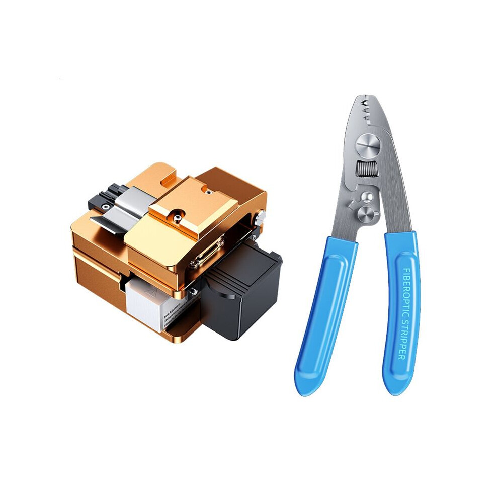 S09 Fiber Optic Cleaver+Pliers Light Optical Fiber Fusion Splicer Cutter With Dust Bin Ftth Fiber Cold Connection Cutter 6133381026940
