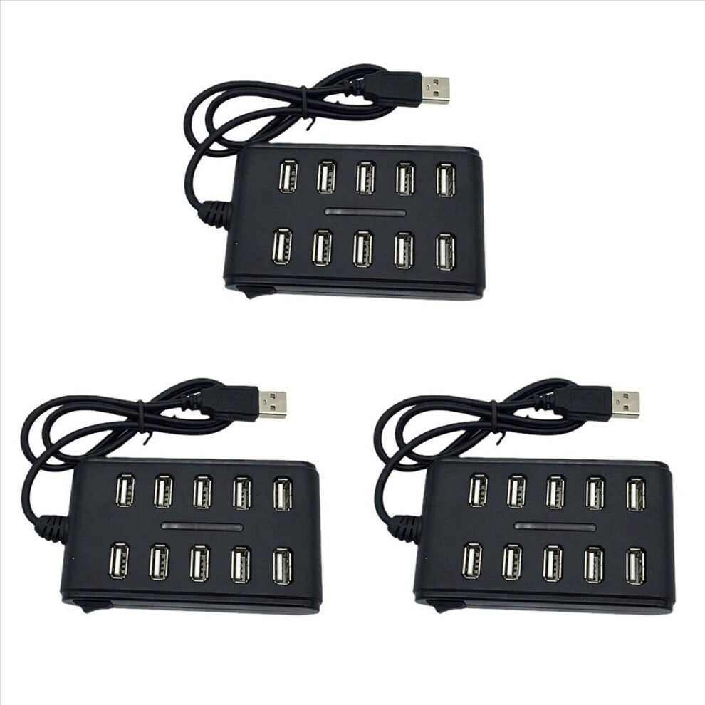 3X 10 Port High Speed Extension Cable Usb 2.0 Hub Adapter For Laptop Pcb Interface Device 4853066926793