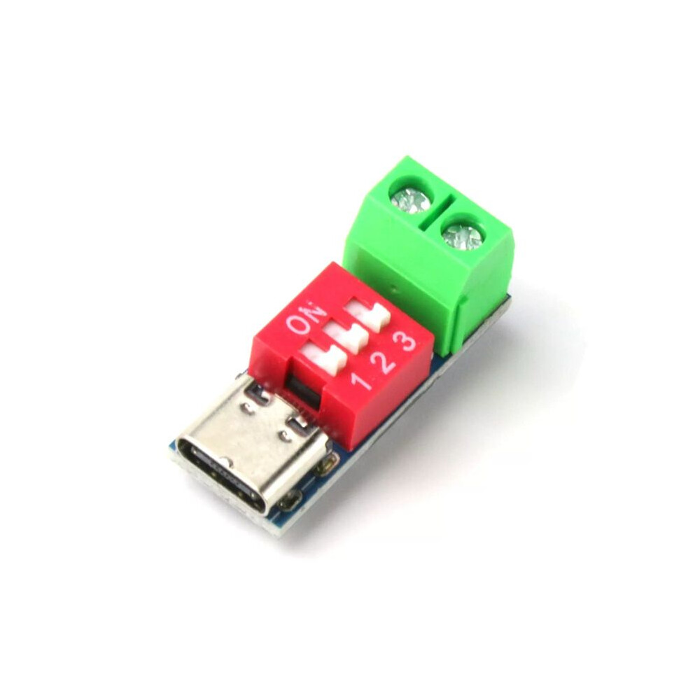 5Pcs Type-C Qc Pd Fast Charging Test Board 5-20V Dial Adjustment Voltage Pd Trigger Board Module 100W 4711651005882