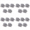 20PCS Silver Alloy Drum Kit Rectangular Claw Hook Lug Single End Drum Percussion Accessory Replacement Parts 1