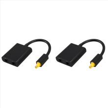 2x digitale SPDIF optische audiosplitter 2-weg Toslink splitteradapter 1 ingang 2 uitgangen SPDIF optische kabel splitterhub