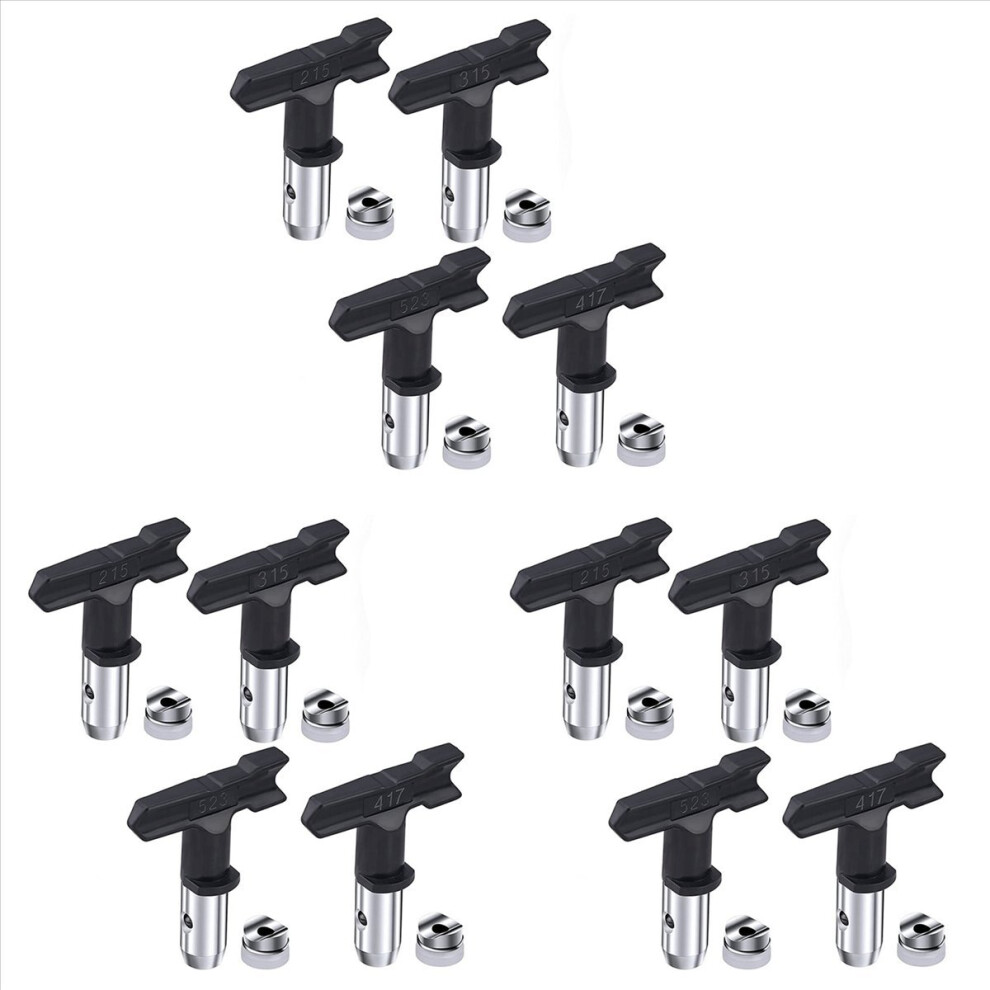 12Pcs Reversible Airless Paint Sprayer Nozzle Tips, Airless Sprayer Spraying Machine Parts(215,315,417,523) 4853316754985