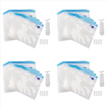 Sous Vide Zakken 60-Pack Elektrische Vacuüm Voedselbewaarmachine met 4 Handpompen, 2 Maten Verzegelde Zakken, 16 Clips
