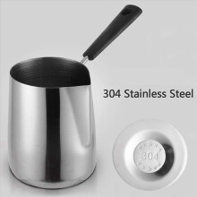 calentadores de mantequilla y café de acero inoxidable, cafetera turca, mini olla para derretir mantequilla y lechera con pico vertedor (600 ml)